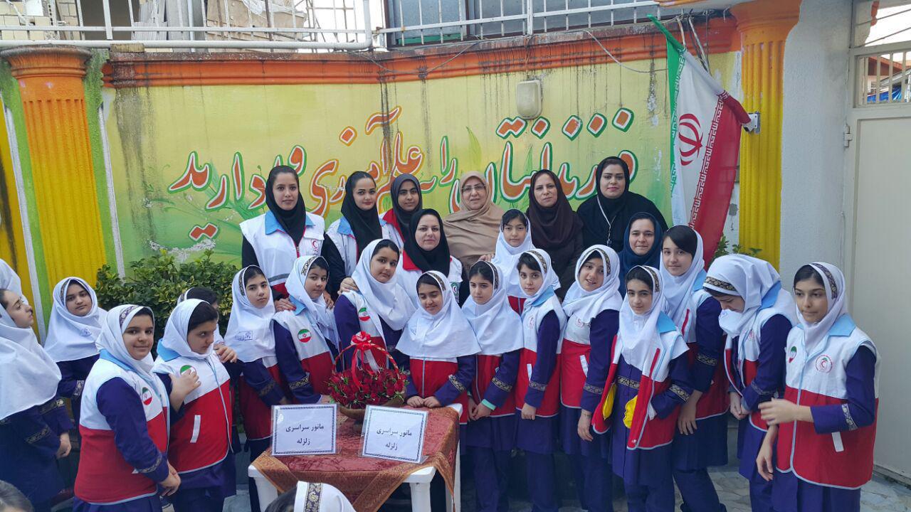 مانور سراسری زلزله در دبستان باران اندیشه